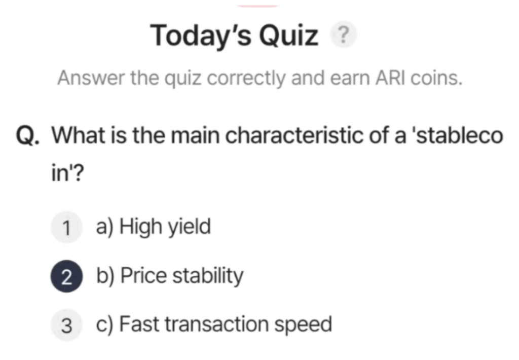 ARI Wallet Daily Quiz Answer 22 June 2025 (AriChain)